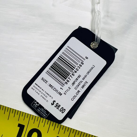 johnnie-O Original 4-Button Polo Shirt - Coastal Wash White NWT Medium - Picture 5 of 9